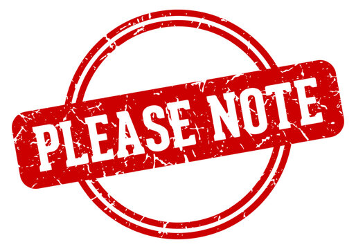 please note stamp