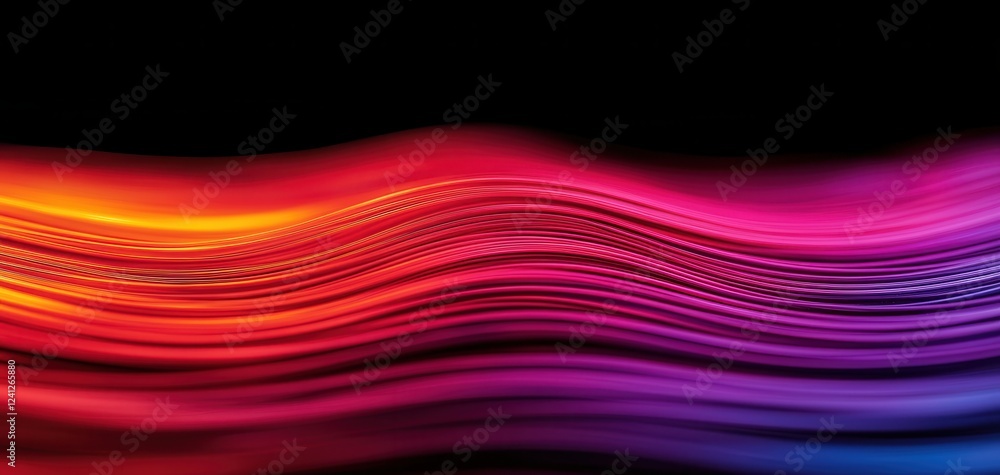 Poster Dynamic motion and speed are reflected in this blue abstract background, featuring illuminated glowing stripes and bright futuristic technology elements.