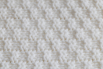 white textured knitted fabric background