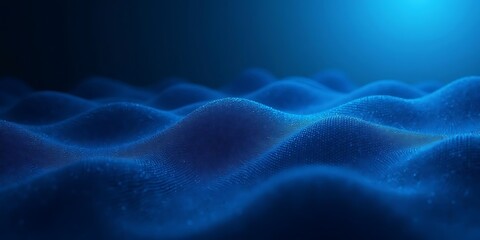Obraz premium Abstract Blue Wave Background Digital Art