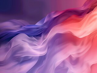 Fototapeta premium Illustration of An elegant abstract gradient, transitioning from soft blush pink to deep royal purple, with smooth, flowing curves and a sophisticated aesthetic. Ai Generate. 