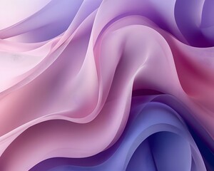 Obraz premium Illustration of An elegant abstract gradient, transitioning from soft blush pink to deep royal purple, with smooth, flowing curves and a sophisticated aesthetic. Ai Generate. 