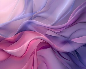 Obraz premium Illustration of An elegant abstract gradient, transitioning from soft blush pink to deep royal purple, with smooth, flowing curves and a sophisticated aesthetic. Ai Generate. 