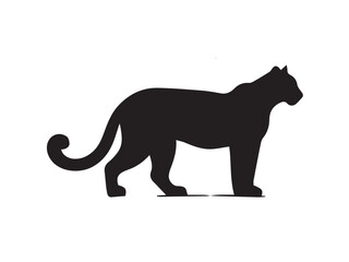 Obraz premium black silhouette of a leopard