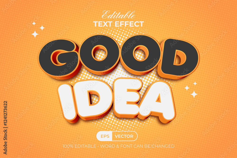 Poster 3d curved text effect style. editable text effect.