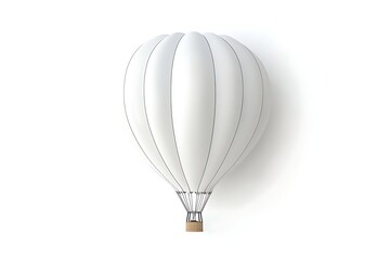 Obraz premium Elegant White Hot Air Balloon Against a Clean Background