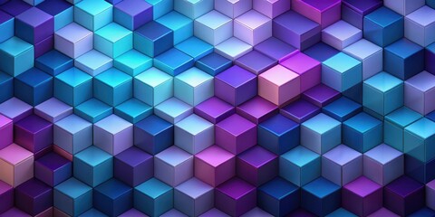 Geometric Cubes Background with Blue and Purple Hues , blue, shading,  blue, shading, swirl, cube, depth, vibrant