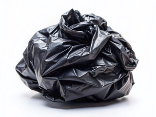 White Background Trash Bag Stock Photo:  Clean, Crisp Image of a Plastic Garbage Bag