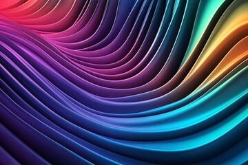 Vibrant Abstract Background with Flowing, Colorful Ribbons