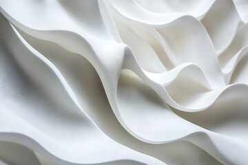 Fototapeta premium Abstract White Wave Forms Design for Modern Backgrounds