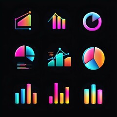 グラフのアイコン素材