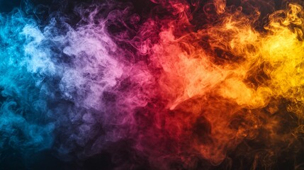 Colorful Abstract Smoke Clouds Effect for Creative Backdrops and Atmospheric Visuals Design.