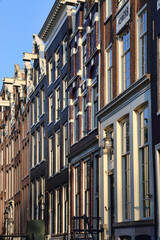 Gables of historical Amsterdam houses in Holland