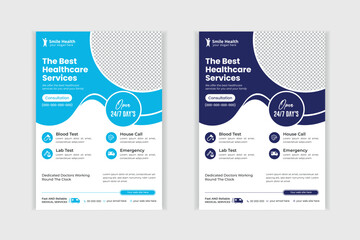 Creative medical healthcare flyer poster template design
