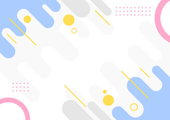 Abstract geometric pastel color shapes background in flat design style.
