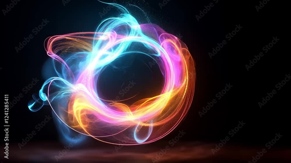 Poster dynamic swirling colors create mesmerizing abstract patterns in 4k resolution