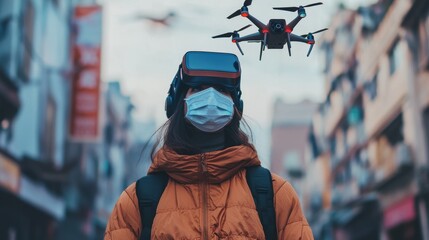 Masked Consumer Using Virtual Reality in Pandemic Economic Scene