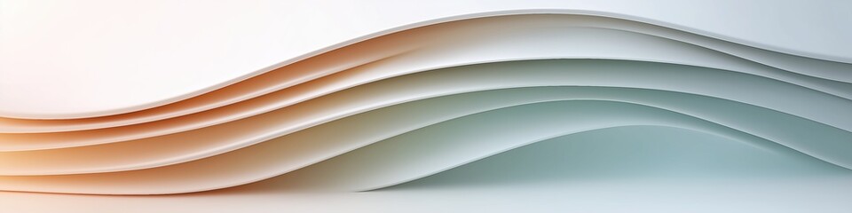 Obraz premium A series of white and orange lines that form a wave. The image is abstract and has a sense of movement