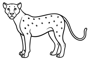 One-Line Cheetah Elegant Vector Design