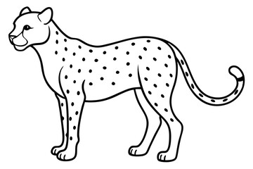 One-Line Cheetah Elegant Vector Design
