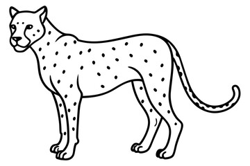 One-Line Cheetah Elegant Vector Design