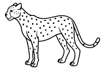 One-Line Cheetah Elegant Vector Design