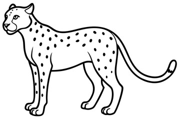 One-Line Cheetah Elegant Vector Design