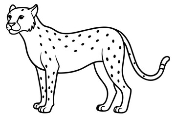 One-Line Cheetah Elegant Vector Design