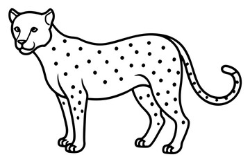 One-Line Cheetah Elegant Vector Design