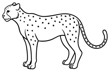 One-Line Cheetah Elegant Vector Design