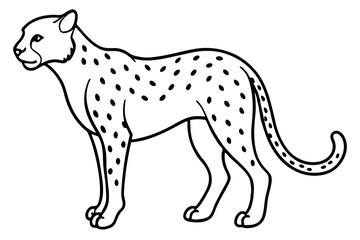 One-Line Cheetah Elegant Vector Design