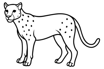One-Line Cheetah Elegant Vector Design