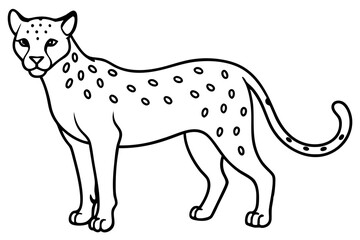 One-Line Cheetah Elegant Vector Design
