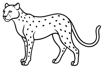 One-Line Cheetah Elegant Vector Design