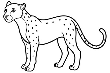 One-Line Cheetah Elegant Vector Design
