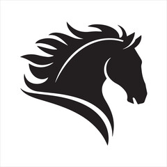 Fototapeta premium horse head silhouette, Horses Silhouettes,