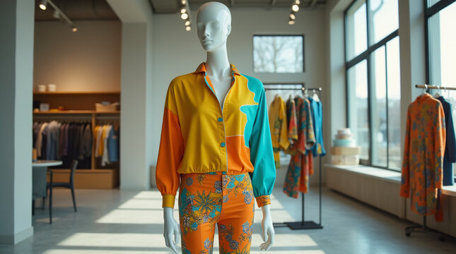 annequin displayed in a store with fashionable clothes