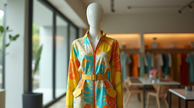 annequin displayed in a store with fashionable clothes