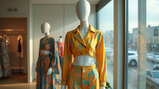 annequin displayed in a store with fashionable clothes