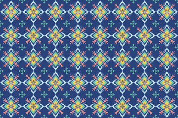 Nordic-inspired seamless knitted pattern in navy blue, sky blue, and soft pink. This cozy and stylish design mimics traditional winter textiles, perfect for seasonal projects, fashion prints, and back