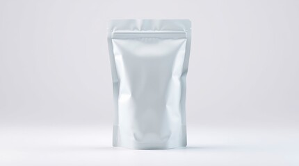 Stylish Stand-Up Pouch with Silver Foil Finish for Packaging