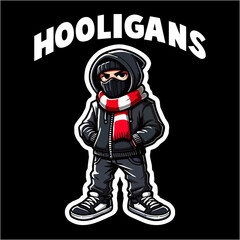 illustration vector graphic of Football fans ultras hooligan design for logo, t-shirt, sticker