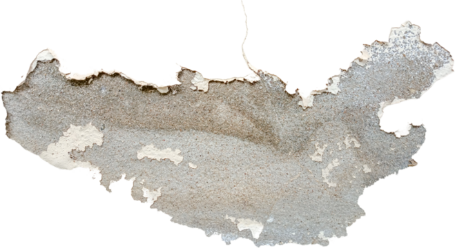 Paint stains peeling off from old walls