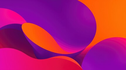 Vibrant Abstract Shapes in Purple and Orange