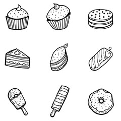 set of food icons