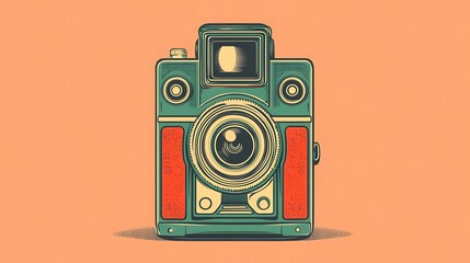 Fototapeta premium Vintage Camera Illustration