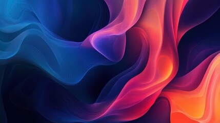 Obraz premium Abstract Colorful Swirling Wave Pattern Design