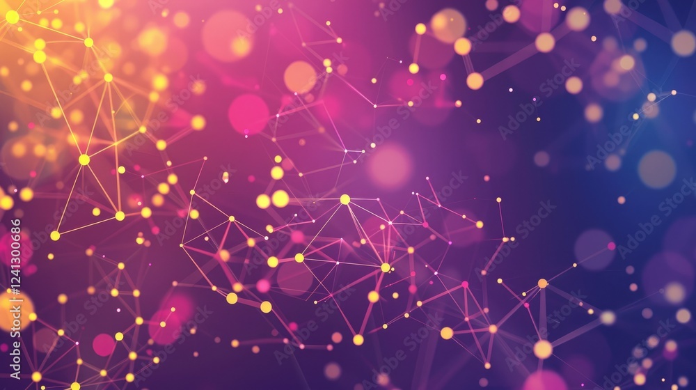 Aufkleber discover a vibrant abstract design with yellow and purple shapes against a soft background. ideal fo