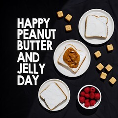 Peanut butter and jelly day poster, celebrated 2 april