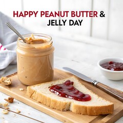 Peanut butter and jelly day poster, celebrated 2 april